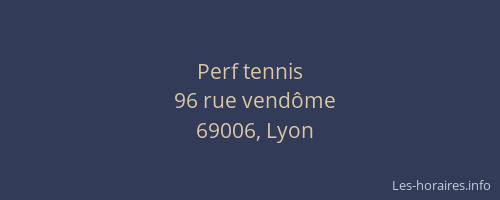 Perf tennis