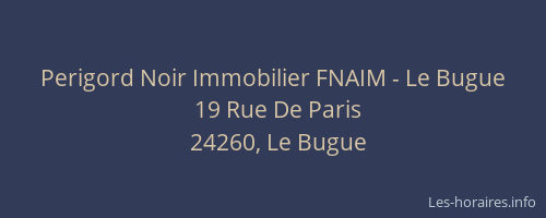 Perigord Noir Immobilier FNAIM - Le Bugue