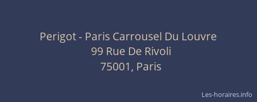 Perigot - Paris Carrousel Du Louvre