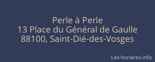 Perle à Perle
