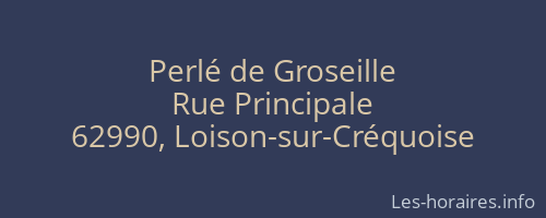Perlé de Groseille