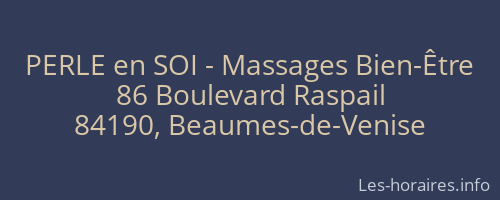 PERLE en SOI - Massages Bien-Être