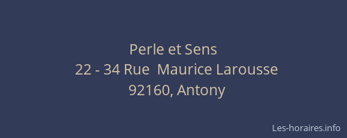 Perle et Sens