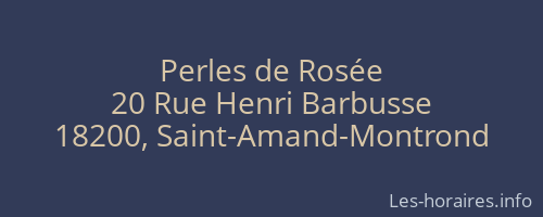 Perles de Rosée