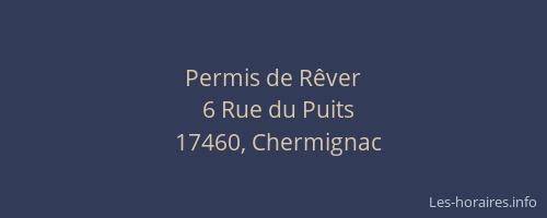 Permis de R&ecirc;ver