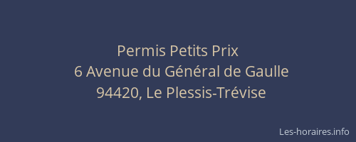 Permis Petits Prix