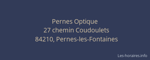 Pernes Optique