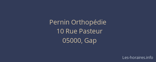 Pernin Orthopédie