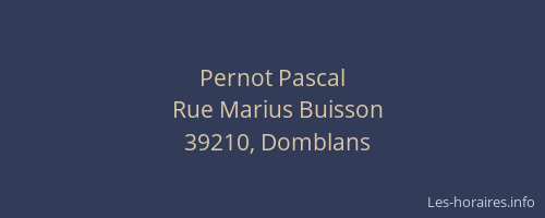 Pernot Pascal