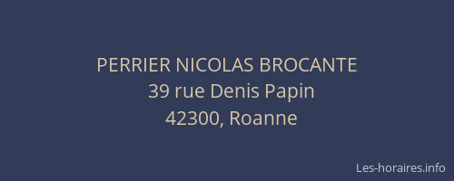 PERRIER NICOLAS BROCANTE