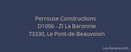 Perrouse Constructions
