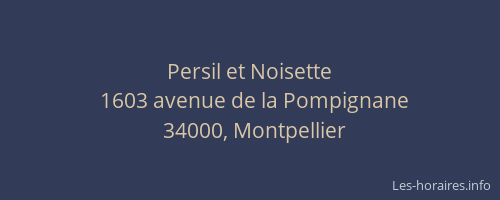 Persil et Noisette