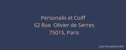 Personalis et Coiff