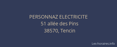 PERSONNAZ ELECTRICITE