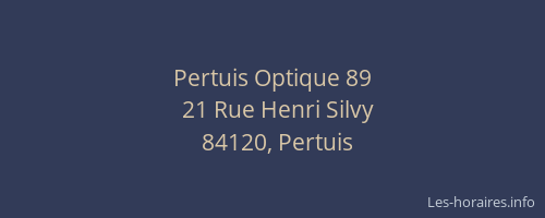 Pertuis Optique 89