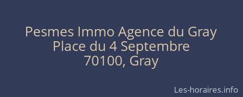 Pesmes Immo Agence du Gray