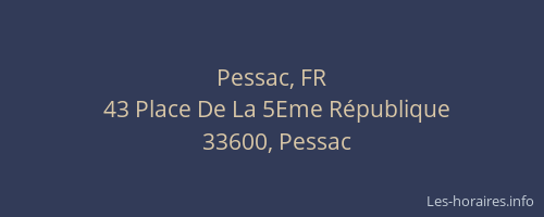 Pessac, FR