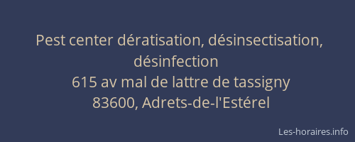 Pest center dératisation, désinsectisation, désinfection