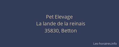 Pet Elevage