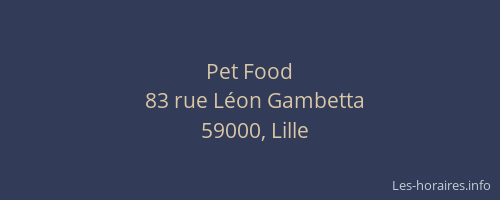 Pet Food