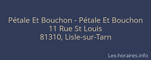 Pétale Et Bouchon - Pétale Et Bouchon