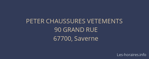 PETER CHAUSSURES VETEMENTS