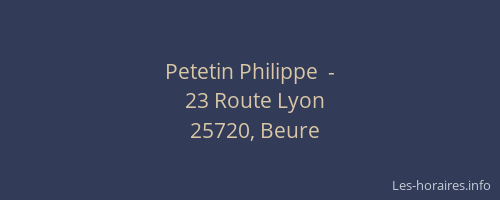 Petetin Philippe  -