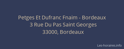 Petges Et Dufranc Fnaim - Bordeaux
