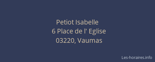 Petiot Isabelle