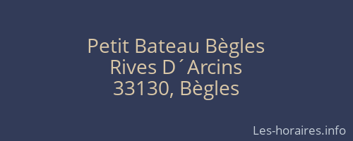 Petit Bateau Bègles