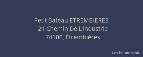 Petit Bateau ETREMBIERES
