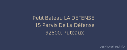 Petit Bateau LA DEFENSE