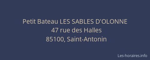 Petit Bateau LES SABLES D'OLONNE