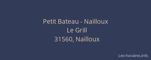 Petit Bateau - Nailloux