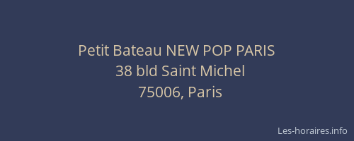 Petit Bateau NEW POP PARIS
