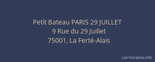 Petit Bateau PARIS 29 JUILLET