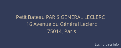 Petit Bateau PARIS GENERAL LECLERC