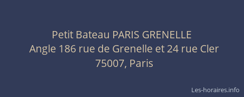 Petit Bateau PARIS GRENELLE