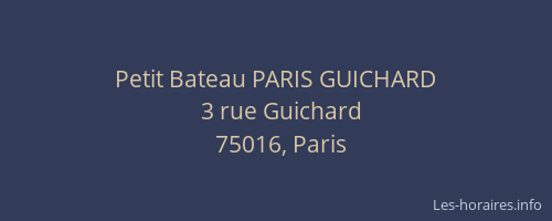 Petit Bateau PARIS GUICHARD