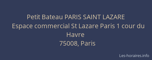 Petit Bateau PARIS SAINT LAZARE