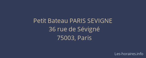 Petit Bateau PARIS SEVIGNE