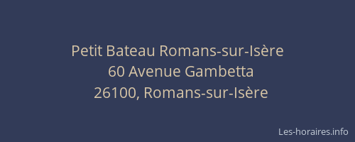 Petit Bateau Romans-sur-Is&egrave;re