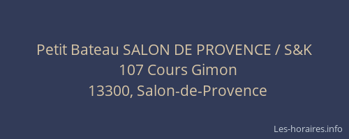Petit Bateau SALON DE PROVENCE / S&K