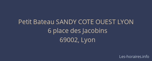 Petit Bateau SANDY COTE OUEST LYON