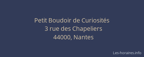 Petit Boudoir de Curiosités