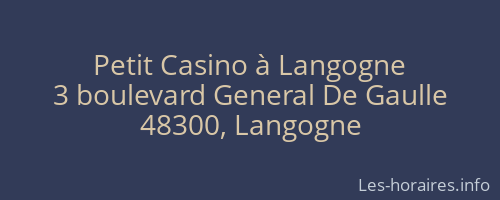 Petit Casino à Langogne