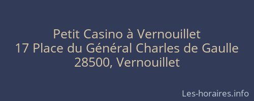 Petit Casino à Vernouillet