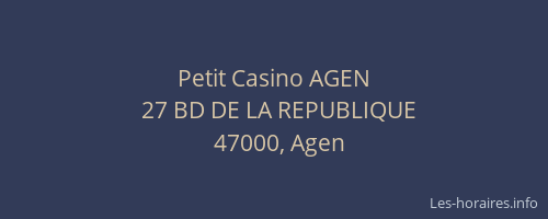 Petit Casino AGEN