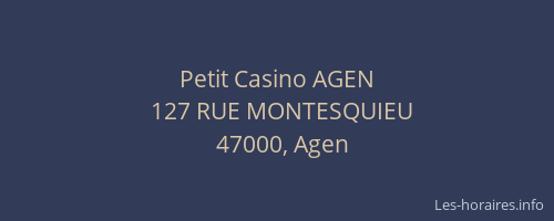 Petit Casino AGEN