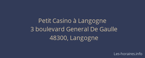 Petit Casino à Langogne